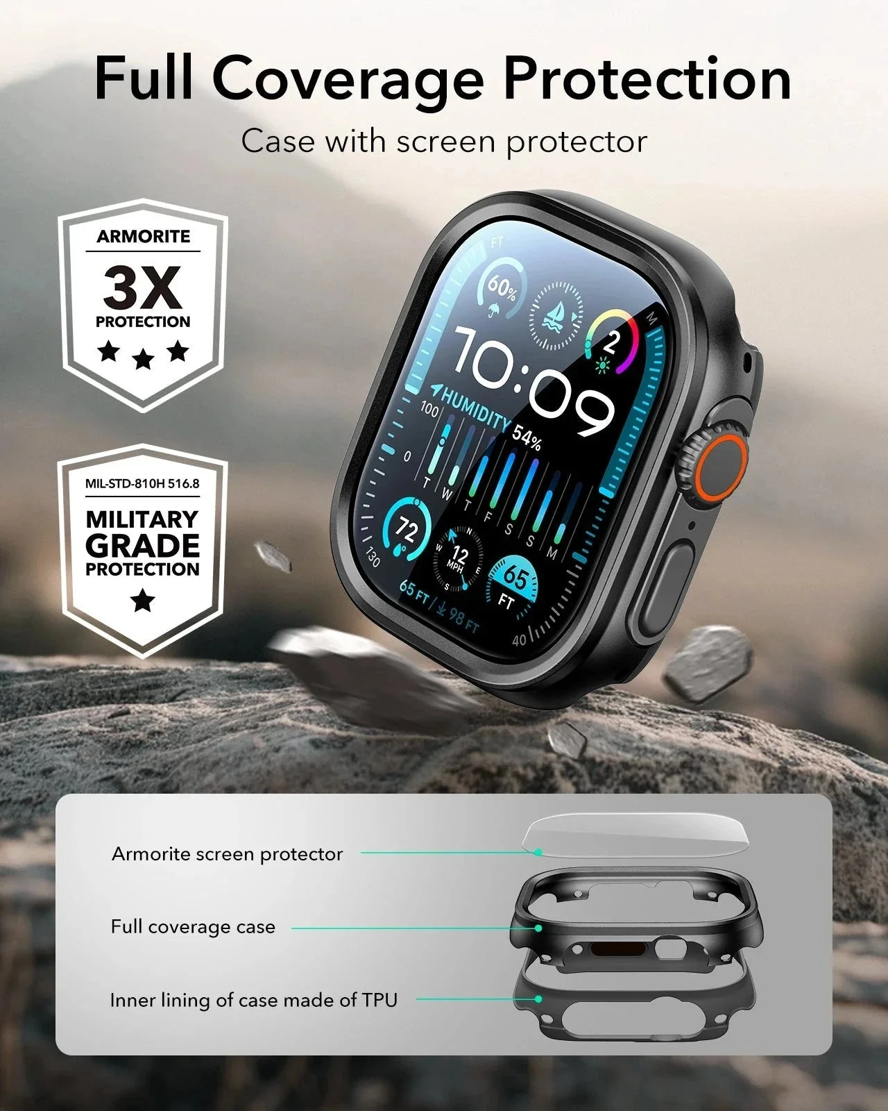 Apple Watch Ultra 3 Armorite Protection Set - Titanium - Image 4