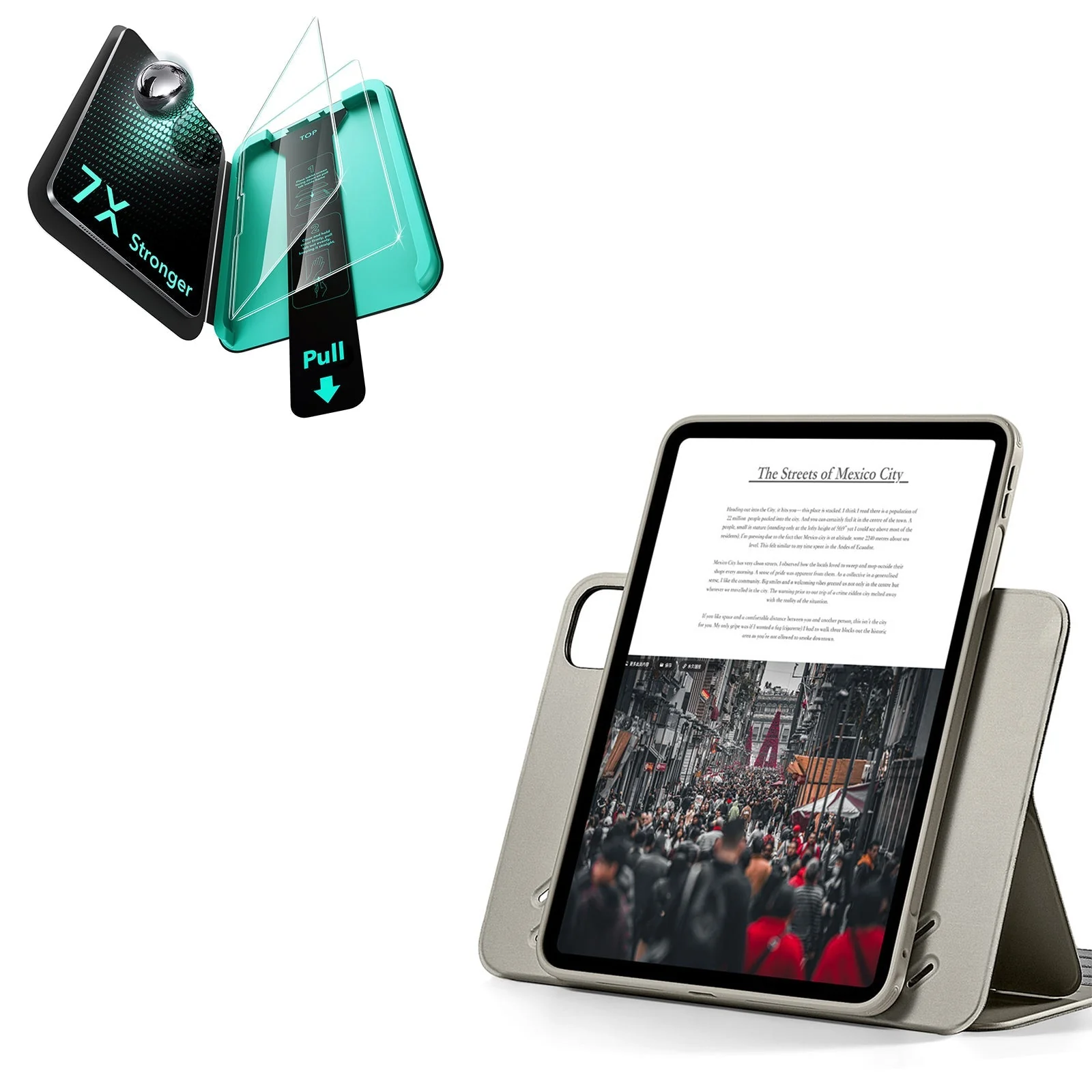 iPad Pro 13" (2025) Bundle Shift Magnetic Case & Armorite® Protection - Titanium