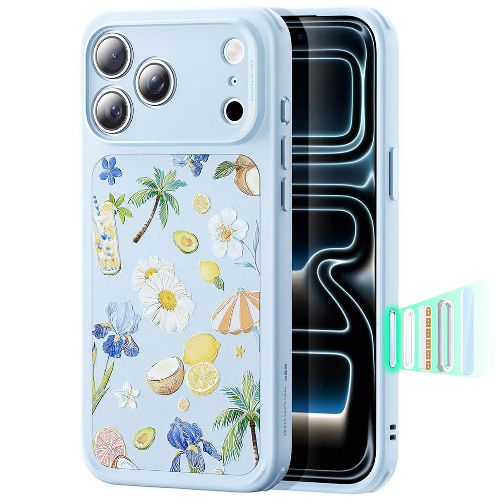 iPhone 17 Pro Classic Hybrid Magnetic Case (Camera Control) - Tropical Paradise