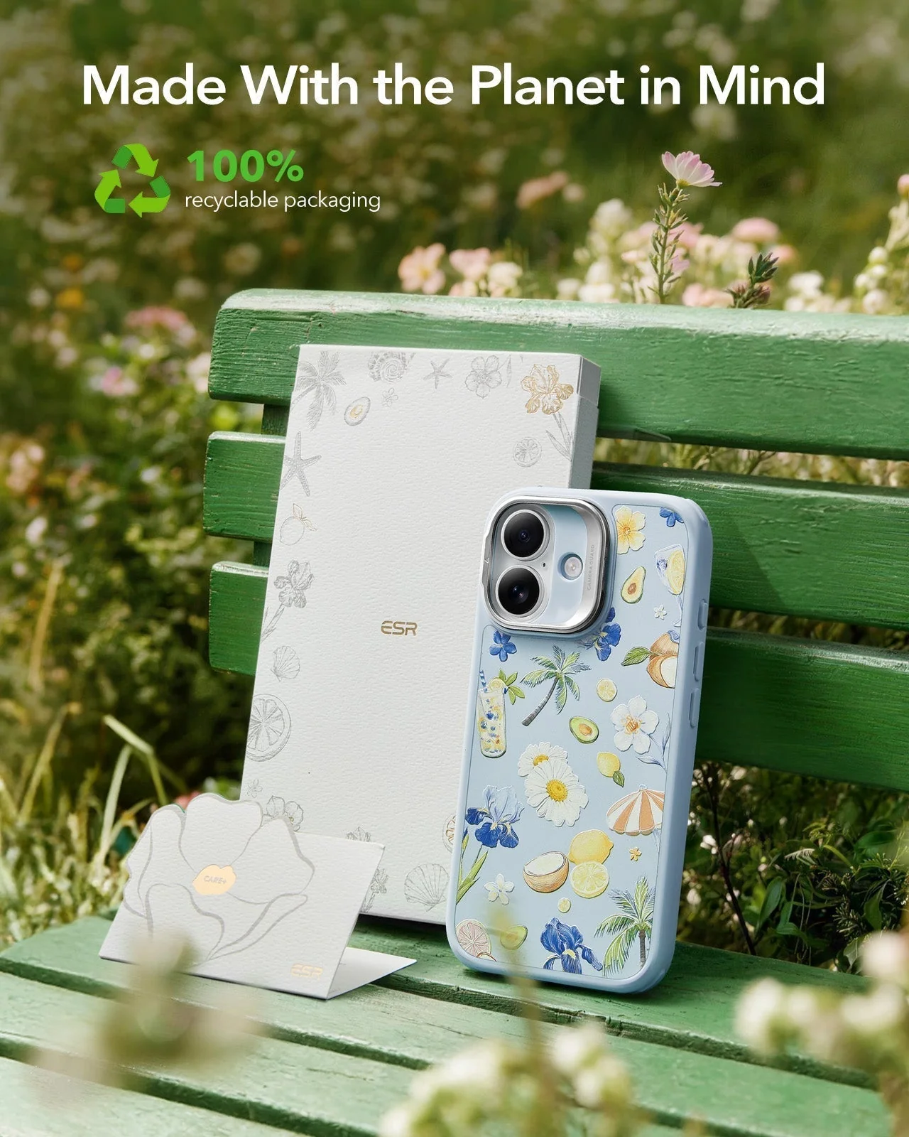 iPhone 17 Classic Hybrid Magnetic Case (Camera Control, Stash Stand) - Tropical Paradise - Image 7