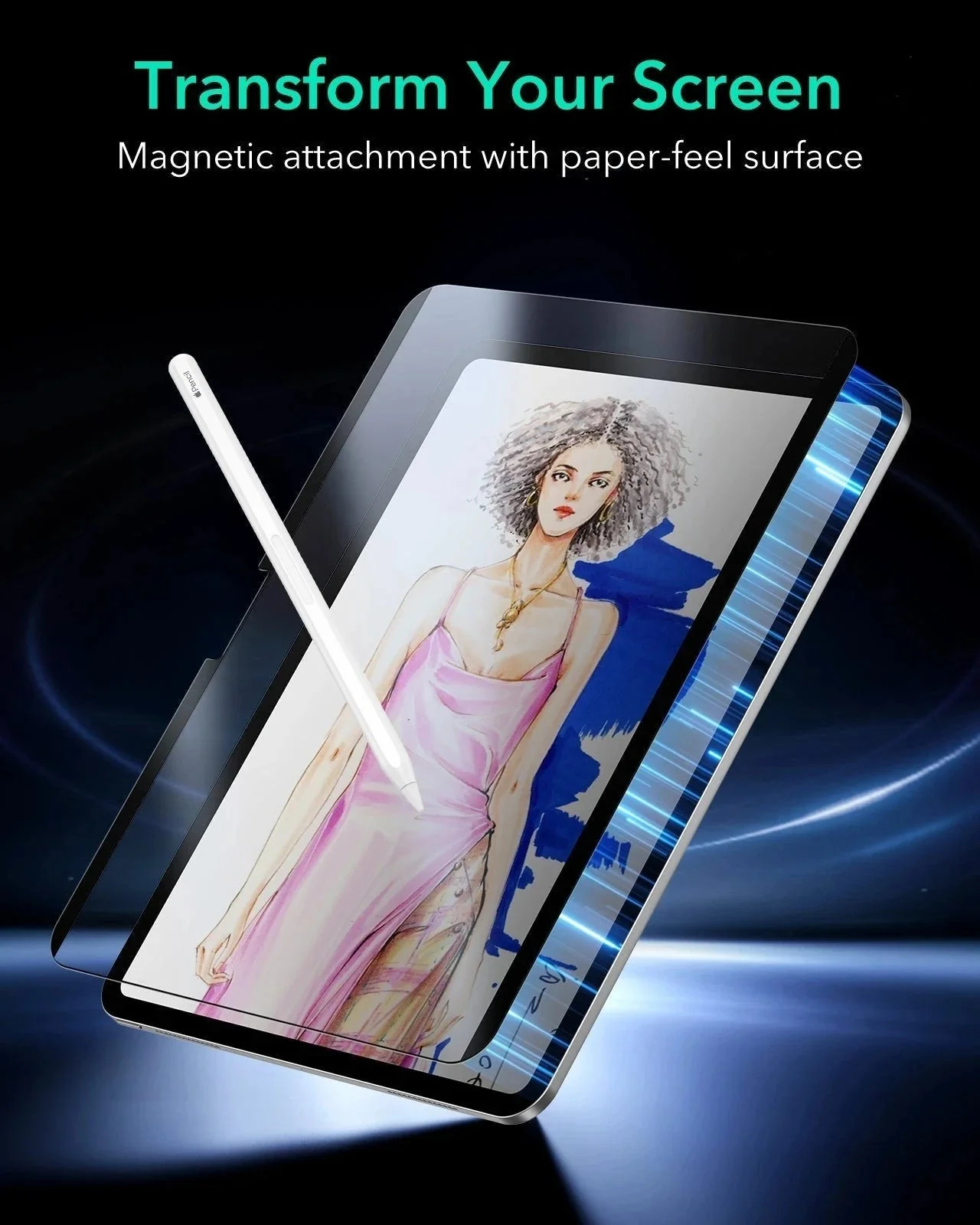 iPad Air 11" (M4, 2026) Bundle Rebound Magnet-Tastaturhülle 360° + Armorite & Paper-Feel Displayschutz-DE Layout-White - Image 10