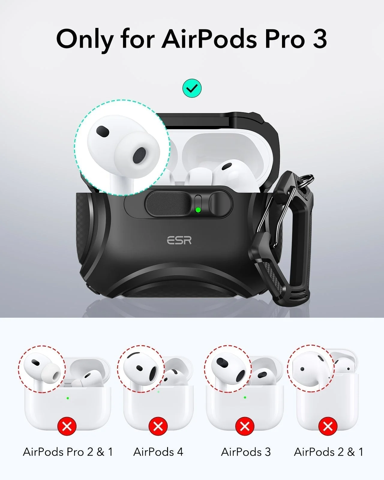25W CryoBoost 3-in-1 Magnetic Charger (Qi2) and AirPods Pro 3 Pulse FlickLock Case Bundle - US Plug–White - Image 11
