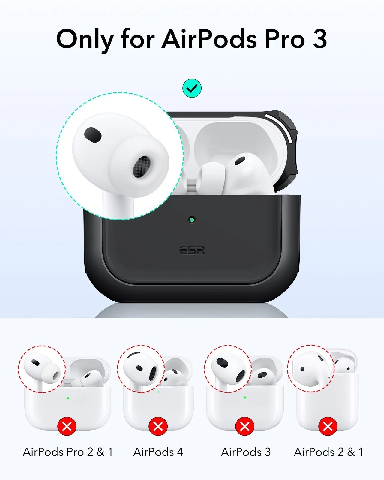 25W CryoBoost 3-in-1 Magnetic Charger (Qi2) and AirPods Pro 3 Orbit Hybrid Case Bundle - US Plug–White - Image 11