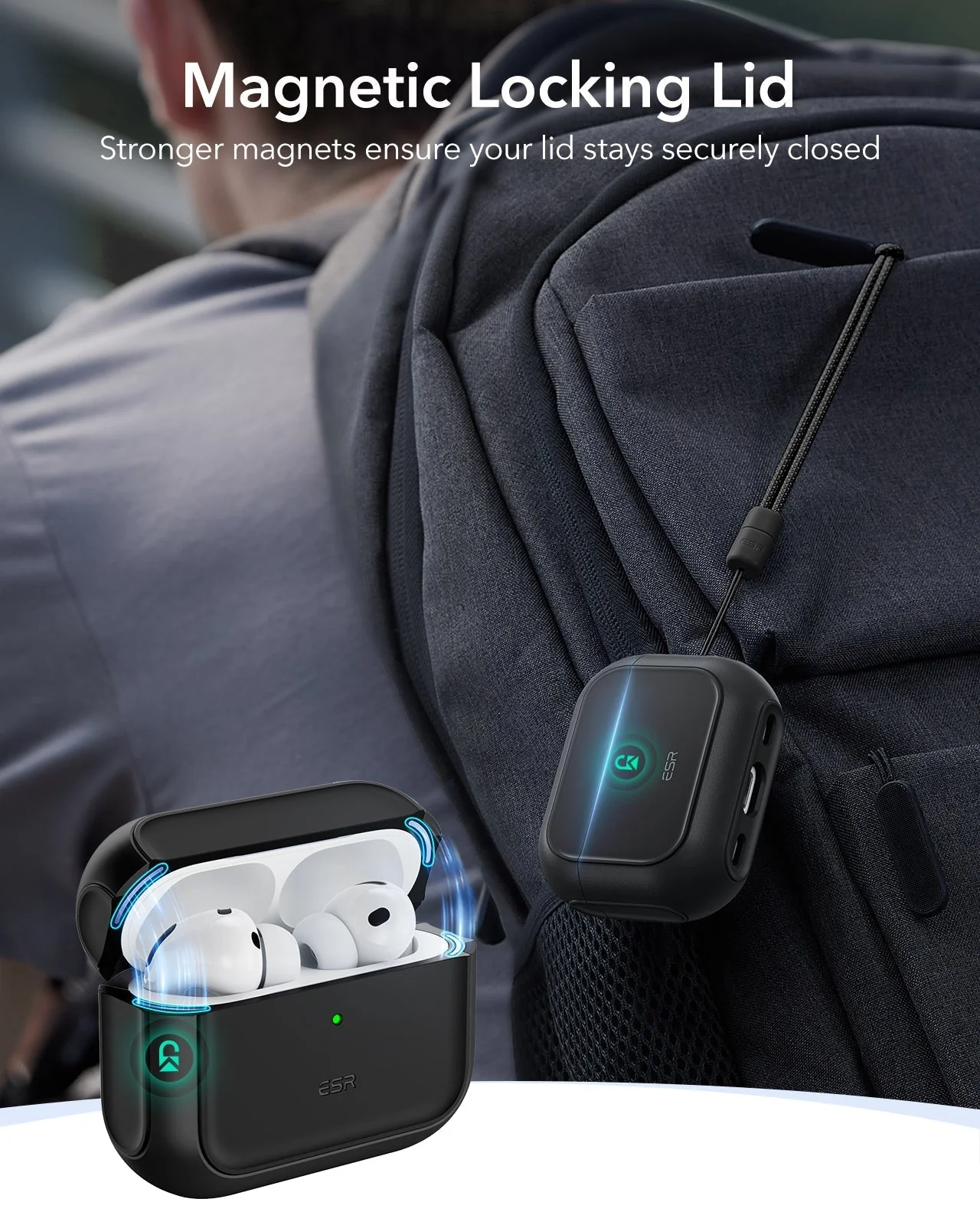 25W CryoBoost 3-in-1 Magnetic Charger (Qi2) and AirPods Pro 3 Orbit Hybrid Case Bundle - US Plug–White - Image 14
