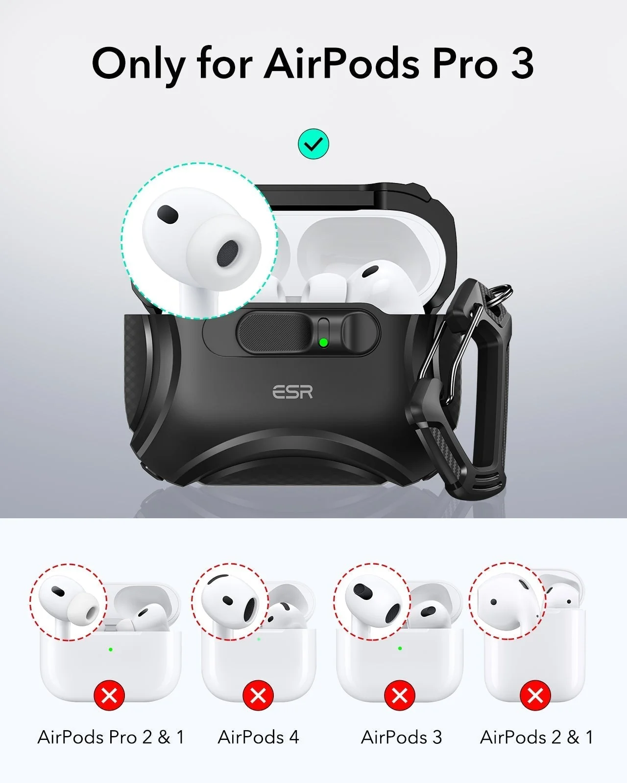 25W CryoBoost 3-in-1 Magnetic Charger (Qi2) and AirPods Pro 3 Cyber FlickLock Case Bundle - US Plug–White - Image 11